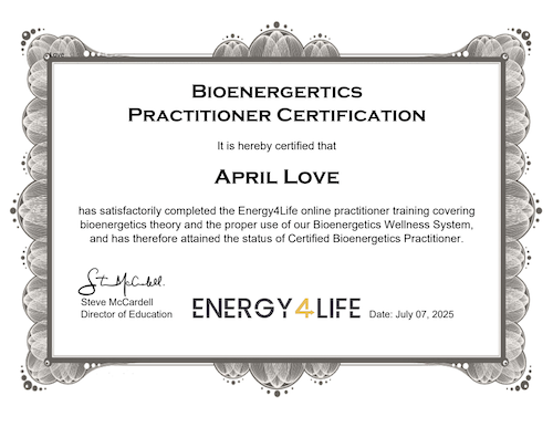 Bioenergetics Practitioner Certification 500